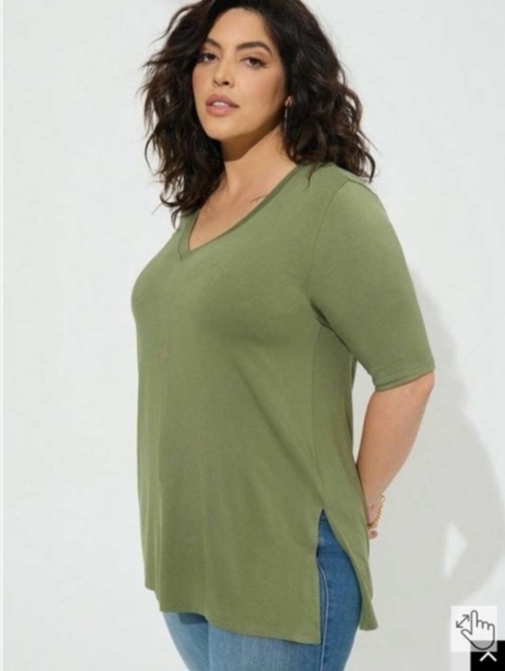 Super Soft V-Neck Tunic Tee